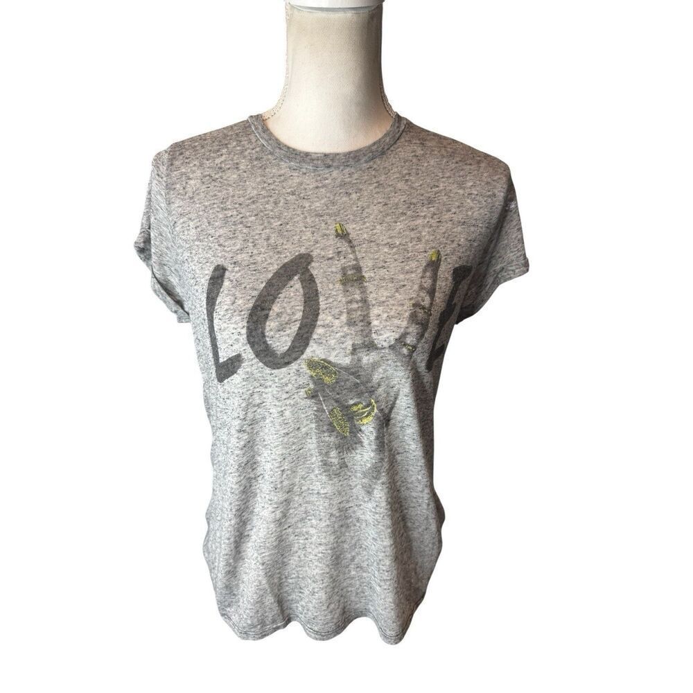 Lauren Moshi | Women's Lightweight Gold LOVE  Short Sleeve T-Shirt Size XS